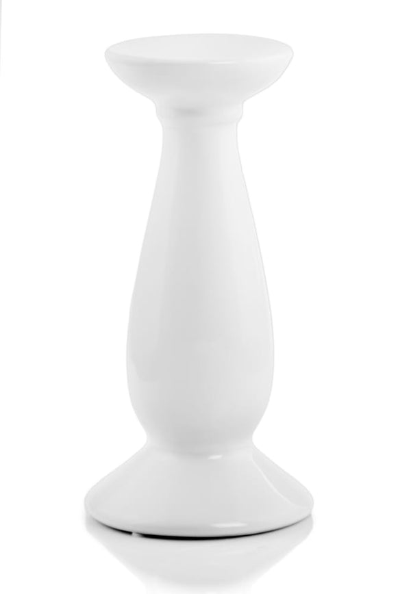 Keramikinė balta žvakidė 18 x 11 cm