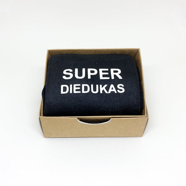 Kojinės su užrašu  „Super diedukas“