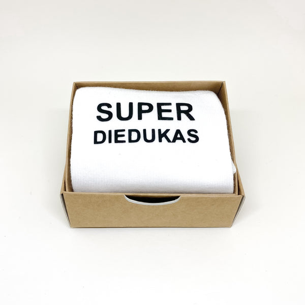 Kojinės su užrašu  „Super diedukas“