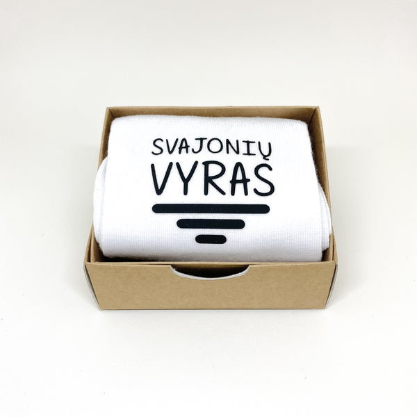 Kojinės su užrašu  „Svajonių vyras“