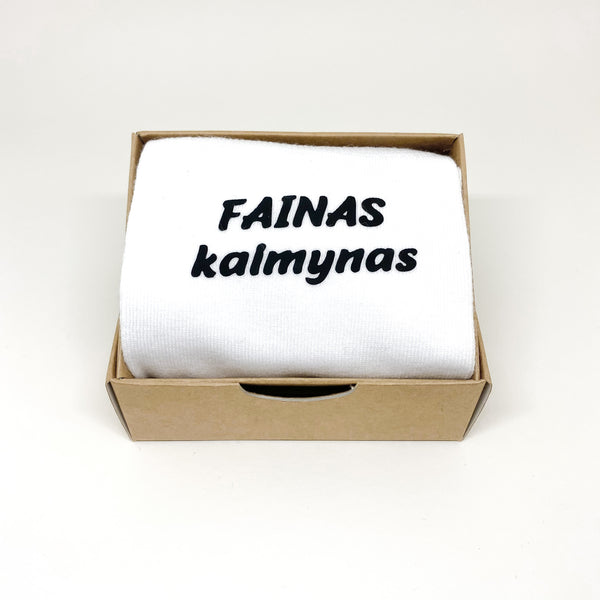 Kojinės su užrašu  „Fainas kaimynas“