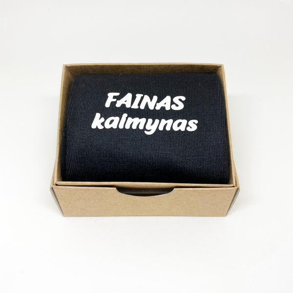 Kojinės su užrašu  „Fainas kaimynas“