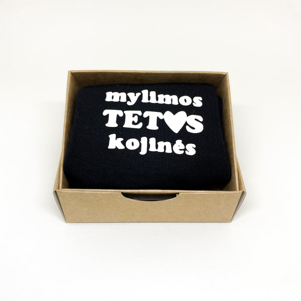 Kojinės su užrašu  „Mylimos tetos kojinės“