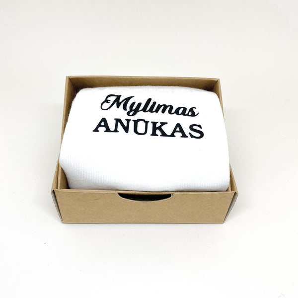 Kojinės su užrašu  „Mylimas anūkas“