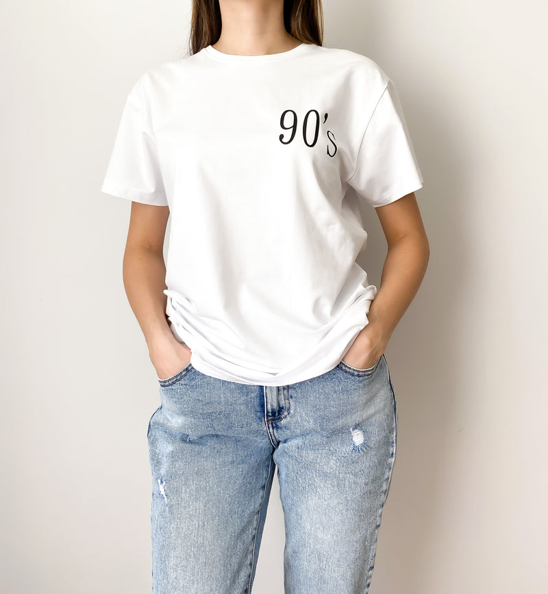 Unisex marškinėliai trumpomis rankovėmis „90's“