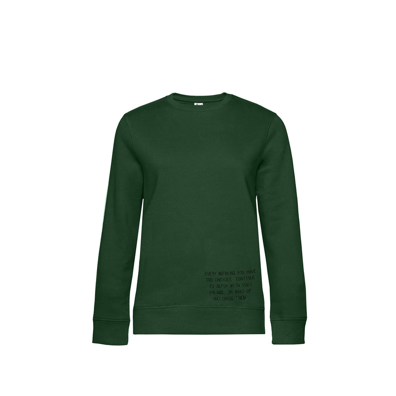 kokybiškas moteriškas džemperis žalios spalvos 