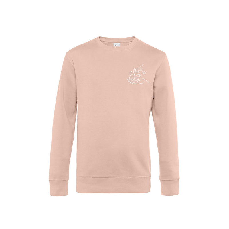 kokybiškas vyriškas džemperis rožinės spalvos